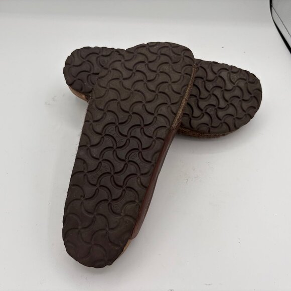 Birkenstock Basel Cocoa Habana Wool Felt leather buckle Clogs Size 7.5- 8 EU 38 - Picture 8 of 10